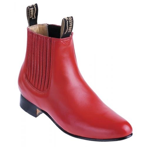 Botines Charros de Venado Original Color Rojo LAB