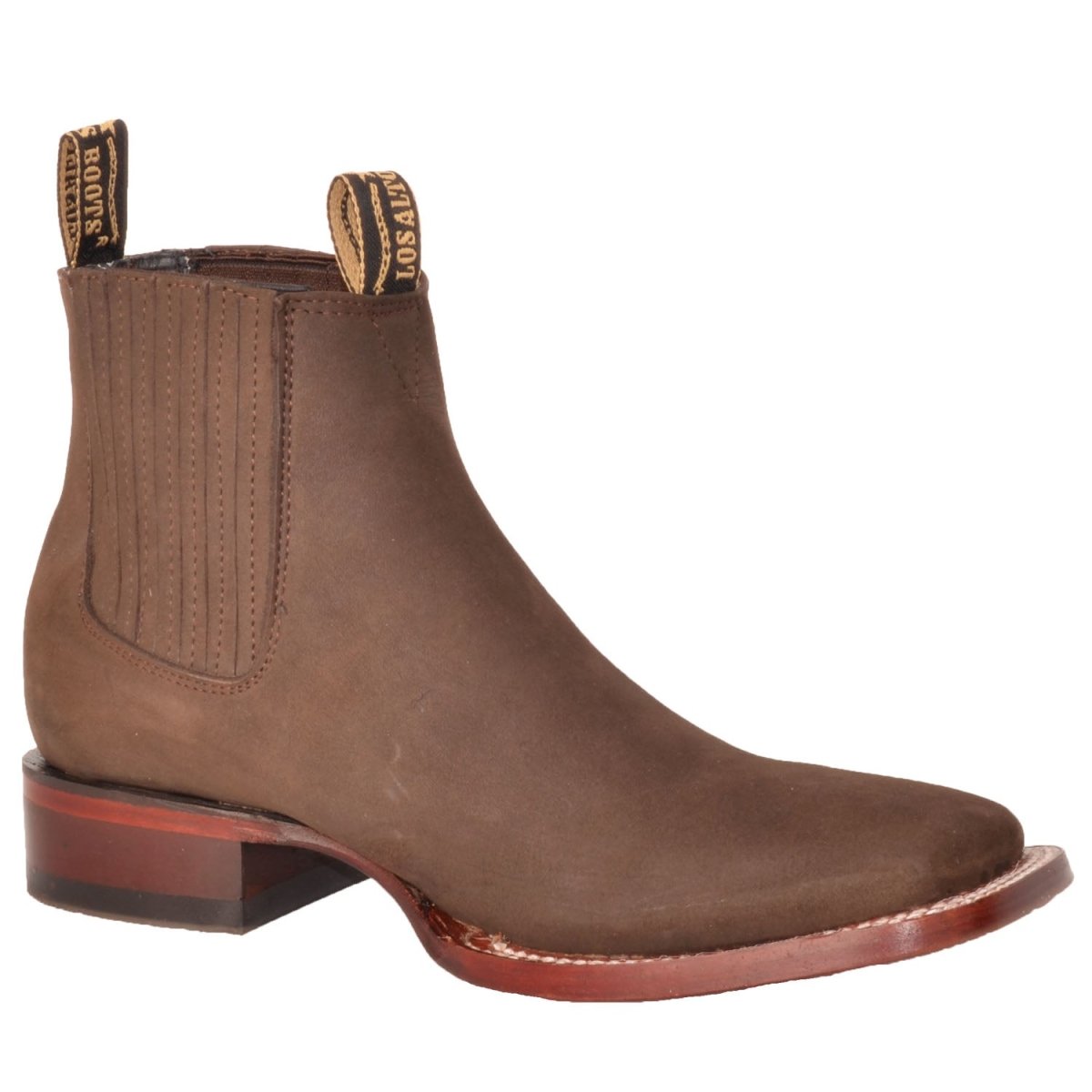 Botines Charros de Gamuza Punta Cuadrada Los Altos Boots LAB-82B6359 - Image 3