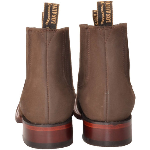 Botines Charros de Gamuza Punta Cuadrada Los Altos Boots