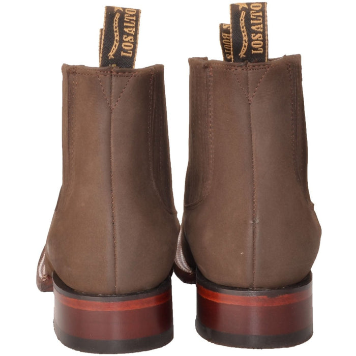 Botines Charros de Gamuza Punta Cuadrada Los Altos Boots LAB