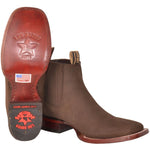 Botines Charros de Gamuza Punta Cuadrada Los Altos Boots