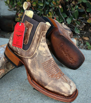 Botines Charros Quincy con Punta Cuadrada Color Bronce - Image 2