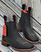 Botines Charros Quincy con Punta Cuadrada Color Negro