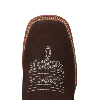 Botines Charros Quincy de Gamuza con Punta Cuadrada Color Cafe - Image 6