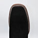 Botines Charros Quincy de Gamuza con Punta Cuadrada Negro