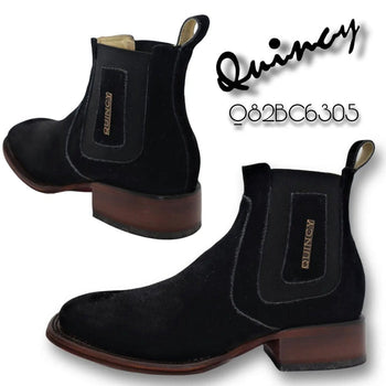 Botines Charros Quincy de Gamuza con Punta Cuadrada - Image 4