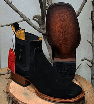Botines Charros Quincy de Gamuza con Punta Cuadrada - Image 2
