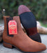 Botines Chelsea de Gamuza Punta Redonda y Suela de Hule Color Shedron