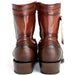 Botines de Armadillo Lizard Original Horma Europea Cuadrada Cafe 76B0716