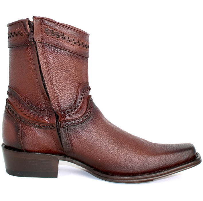 Botines de Cuero Original Punta Europea Cafe LAB