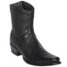 Botines de Cuero Original Punta Europea Color Negro LAB
