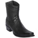 Botines de Cuero Original Punta Europea Color Negro LAB