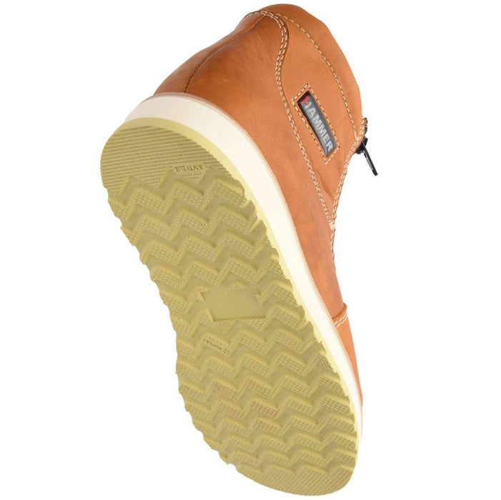Botines de Trabajo Hammer con Doble Zipper Suela Doble Densidad Color Habana