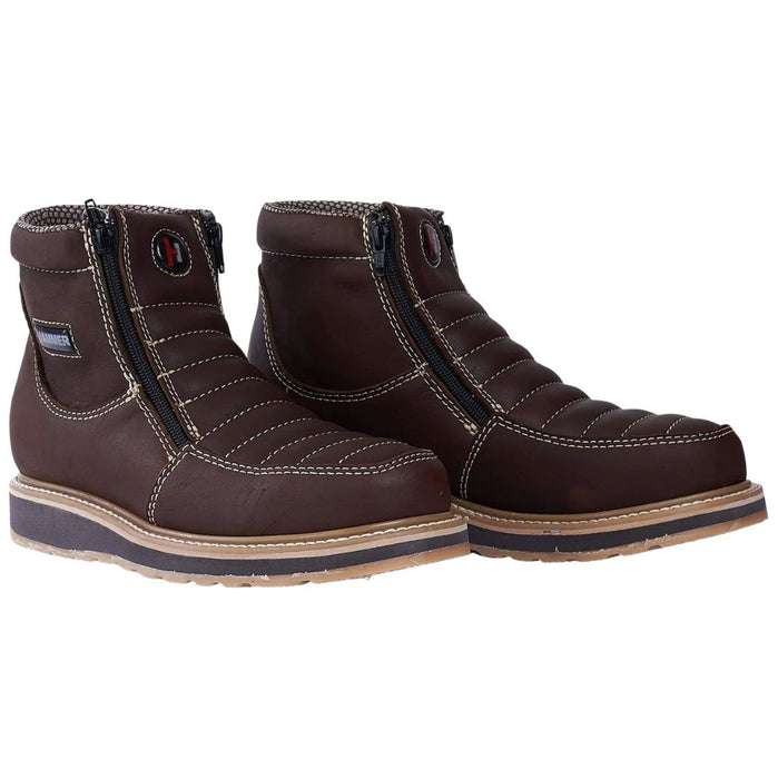 Botines de Trabajo Hammer Doble Zipper Suela Doble Densidad Color Cafe