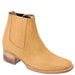 Men's Sand Brown Nubuck Ankle Boots