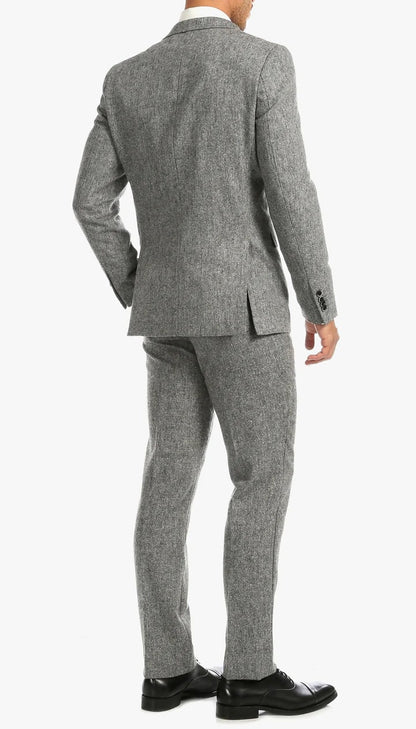 1920's Men's Clothing - Tweed Suit - Herringbone 1920s Mens Suit  - Vintage Grey Tweed  Suit - Image 3