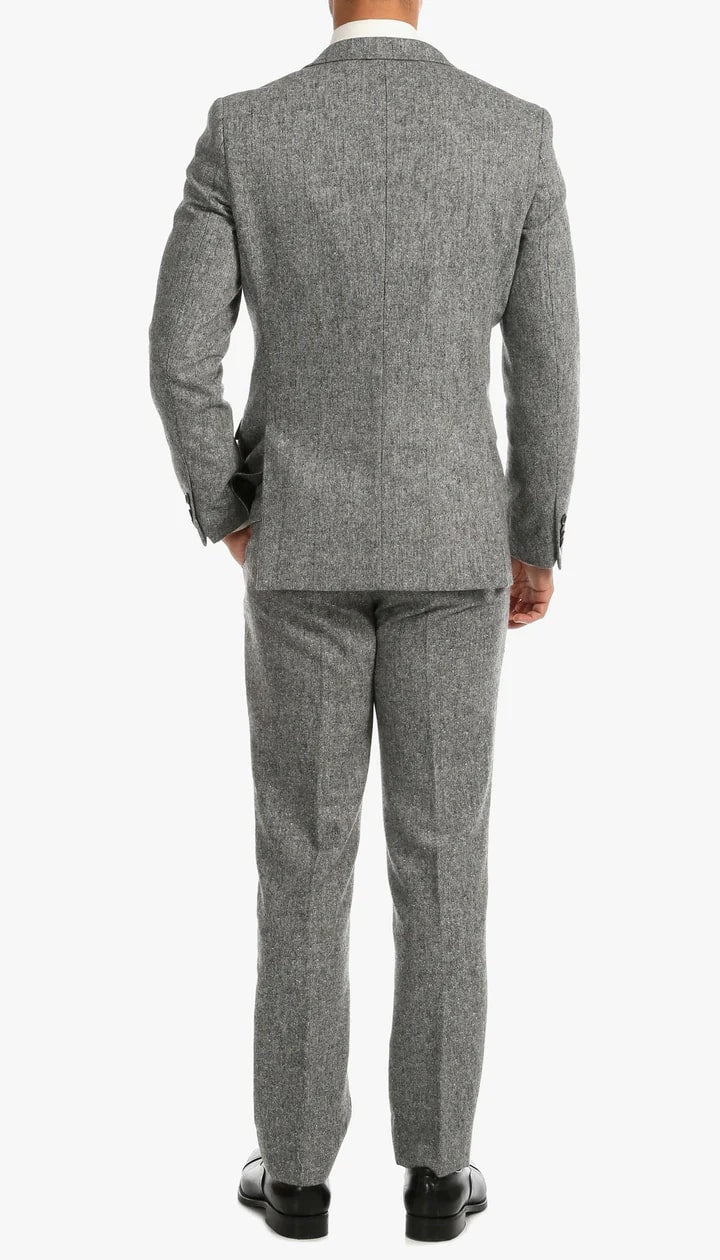 1920's Men's Clothing - Tweed Suit - Herringbone 1920s Mens Suit  - Vintage Grey Tweed  Suit - Image 4