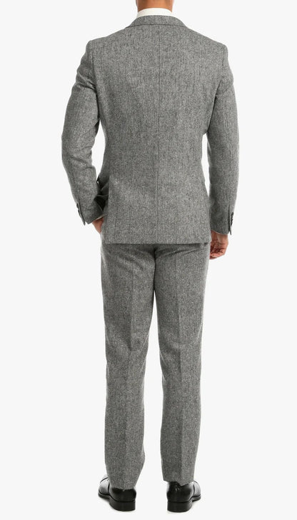 1920's Men's Clothing - Tweed Suit - Herringbone 1920s Mens Suit  - Vintage Grey Tweed  Suit - Image 4