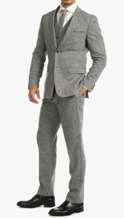 1920's Men's Clothing - Tweed Suit - Herringbone 1920s Mens Suit  - Vintage Grey Tweed  Suit - Image 5