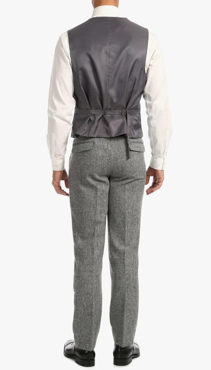 1920's Men's Clothing - Tweed Suit - Herringbone 1920s Mens Suit  - Vintage Grey Tweed  Suit - Image 7