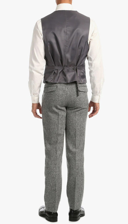1920's Men's Clothing - Tweed Suit - Herringbone 1920s Mens Suit  - Vintage Grey Tweed  Suit - Image 7