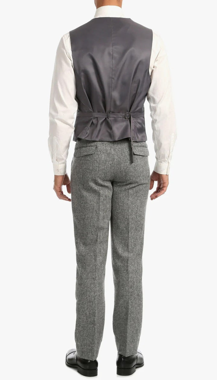 1920's Men's Clothing - Tweed Suit - Herringbone 1920s Mens Suit  - Vintage Grey Tweed  Suit - Image 7