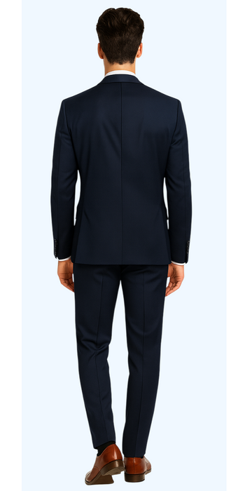 Brand: Caravelli Collezione Suit - Caravelli Suit - Caravelli Italy Caravelli Men'S 3-Piece Slim Fit 2-Button Midnight Blue Vested Dress Suit Set