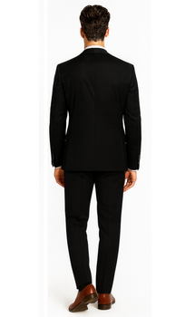 Brand: Caravelli Collezione Suit - Caravelli Suit - Caravelli Italy Caravelli Men'S 3-Piece Slim Fit 2-Button Midnight Blue Vested Dress Suit Set - Image 4
