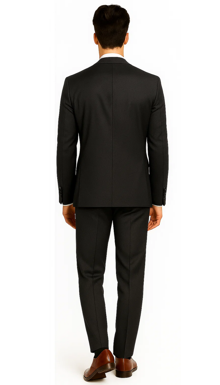 Brand: Caravelli Collezione Suit - Caravelli Suit - Caravelli Italy Caravelli Men'S 3-Piece Slim Fit 2-Button Midnight Blue Vested Dress Suit Set - Image 6