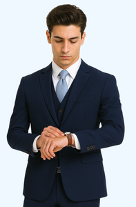 Brand: Caravelli Collezione Suit - Caravelli Suit - Caravelli Italy Caravelli Men'S Cobalt Blue Slim Fit 2 Button Double Vent Suit