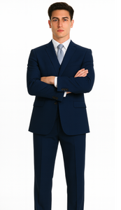 Brand: Caravelli Collezione Suit - Caravelli Suit - Caravelli Italy Caravelli Men'S Cobalt Blue Slim Fit 2 Button Double Vent Suit