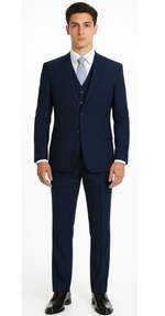 Brand: Caravelli Collezione Suit - Caravelli Suit - Caravelli Italy Caravelli Men'S Cobalt Blue Slim Fit 2 Button Double Vent Suit