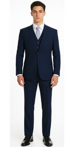Brand: Caravelli Collezione Suit - Caravelli Suit - Caravelli Italy Caravelli Men'S Cobalt Blue Slim Fit 2 Button Double Vent Suit