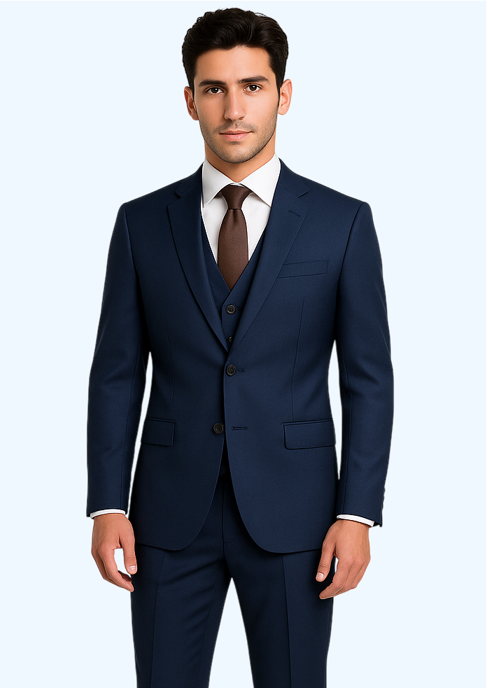 Brand: Caravelli Collezione Suit - Caravelli Suit - Caravelli italy Men's Beige Slim Fit Suit - Image 5