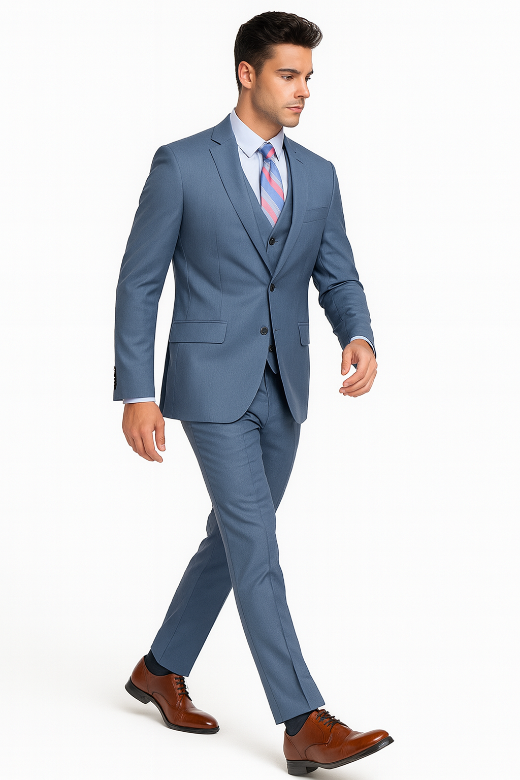 Brand: Caravelli Collezione Suit - Caravelli Suit - Caravelli italy Men's  Blue Suit - Image 3