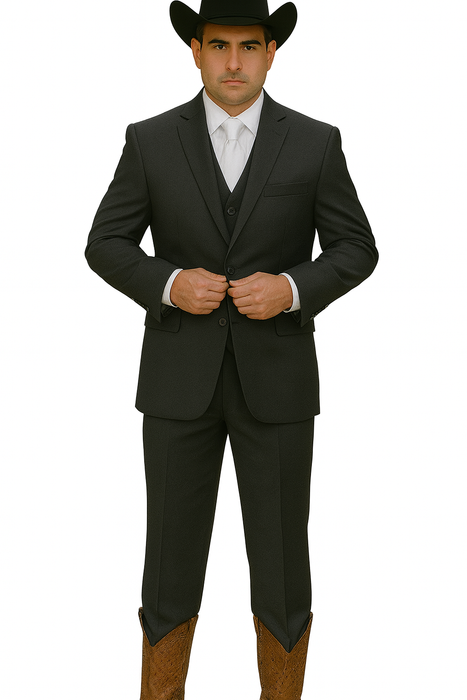 Brand: Caravelli Collezione Suit - Caravelli Suits - Caravelli italy Caravelli Men's 2 Buttons Grey 3 Piece Vested Suit
