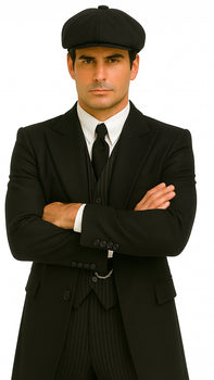 Brand New Quality 1920's English Style Peaky Blinders Style Vested Peaky Blinders Suits - Peaky Blinders Outfit + Overcoat + Hat (Peaky Blinder Custome) - Image 8