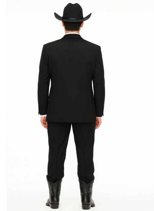 Brand New Solid Black Double Breasted Suits 100% Wool Fabric Super 150s Wide Suits Side Vent (pleated or Flat Front Pants)