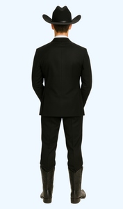 Brand New Solid Black Double Breasted Suits 100% Wool Fabric Super 150s Wide Suits Side Vent (pleated or Flat Front Pants)