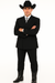 Brand New Solid Black Double Breasted Suits 100% Wool Fabric Super 150s Wide Suits Side Vent (pleated or Flat Front Pants)