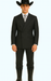 Brand New Solid Black Double Breasted Suits 100% Wool Fabric Super 150s Wide Suits Side Vent (pleated or Flat Front Pants)