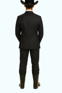 Brand New Solid Black Double Breasted Suits 100% Wool Fabric Super 150s Wide Suits Side Vent (pleated or Flat Front Pants)