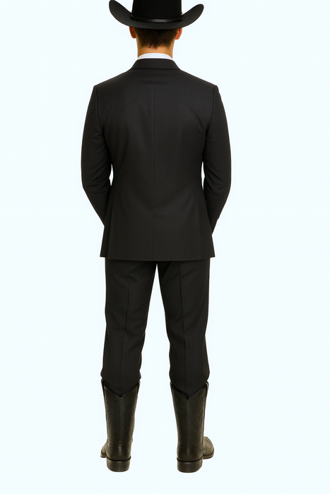 Brand New Solid Black Double Breasted Suits 100% Wool Fabric Super 150s Wide Suits Side Vent (pleated or Flat Front Pants)