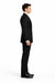 Brand New Solid Black Double Breasted Suits 100% Wool Fabric Super 150s Wide Suits Side Vent (pleated or Flat Front Pants)