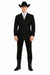 Brand New Solid Black Double Breasted Suits 100% Wool Fabric Super 150s Wide Suits Side Vent (pleated or Flat Front Pants)