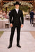 Brand New Solid Black Double Breasted Suits 100% Wool Fabric Super 150s Wide Suits Side Vent (pleated or Flat Front Pants)