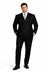 Brand New Solid Black Double Breasted Suits 100% Wool Fabric Super 150s Wide Suits Side Vent (pleated or Flat Front Pants)