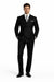 Brand New Solid Black Double Breasted Suits 100% Wool Fabric Super 150s Wide Suits Side Vent (pleated or Flat Front Pants)