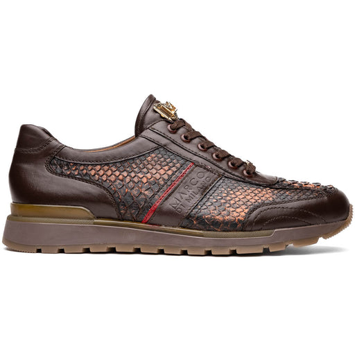 Marco Di Milano Brescia Wash Cognac Python & Calfskin Sneakers