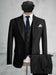 Brand New Quality 1920's English Style Peaky Blinders Style Vested Peaky Blinder Suit - Peaky Blinders Outfit + Overcoat + Hat (Peaky Blinder Custome)
